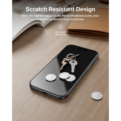 Захисне скло Belkin для iPhone 17 Pro, Privacy TemperedGlass (1 Pack) (OVA213HQ)