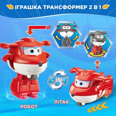 Ігрова фігурка-трансформер Super Wings Transform-a-Bots Джетт (Jett) (EU780010)