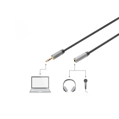 Кабель DIGITUS Audio Extension, 3.5 mm M/F, 3 m (DB-510210-030-S)