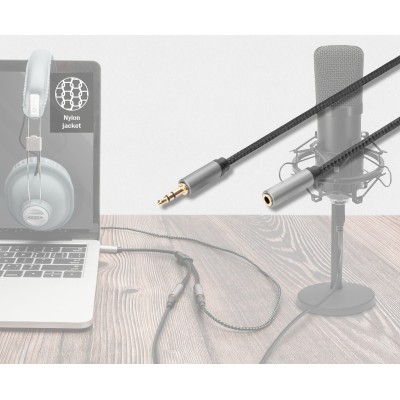 Кабель DIGITUS Audio Extension, 3.5 mm M/F, 3 m (DB-510210-030-S)