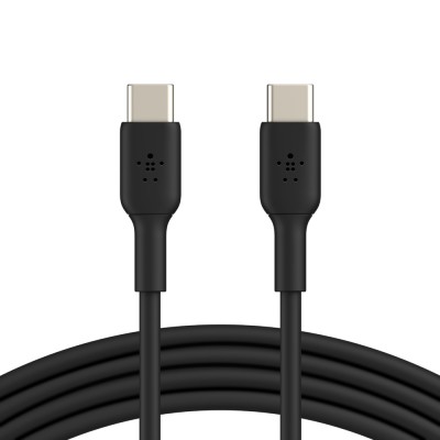 Кабель USB-C > USB-C заряджання/синхронізації Belkin 1м, 60Вт, Type-C, PVC, чорний (CAB003BT1MBK)