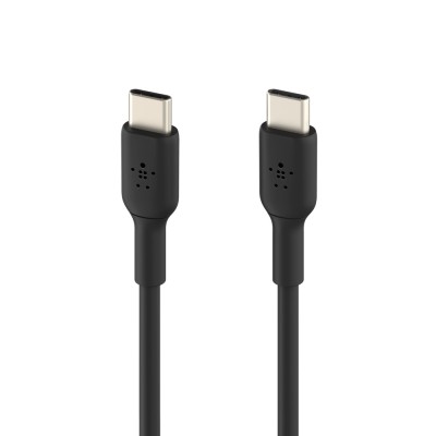 Кабель USB-C > USB-C заряджання/синхронізації Belkin 1м, 60Вт, Type-C, PVC, чорний (CAB003BT1MBK)