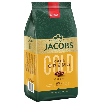 Кава Jacobs  зерна Crema Gold, 1000гр, купаж арабіка/робуста (8711000539217)