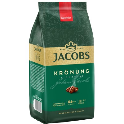 Кава Jacobs  зерна Kronung , 1000гр, купаж арабіка/робуста (8711000539330)