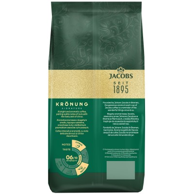 Кава Jacobs  зерна Kronung , 1000гр, купаж арабіка/робуста (8711000539330)