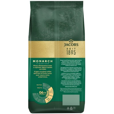 Кава Jacobs  зерна Monarch, 1000гр, купаж арабіка/робуста (8711000381397)