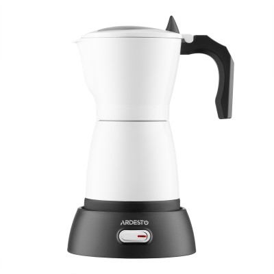 Кавоварка Ardesto електрична гейзерна 0.3л, мелена, білий (CMM-X300W)