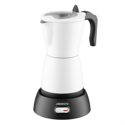 Кавоварка Ardesto електрична гейзерна 0.3л, мелена, білий (CMM-X300W)