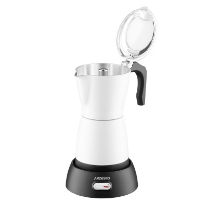 Кавоварка Ardesto електрична гейзерна 0.3л, мелена, білий (CMM-X300W)