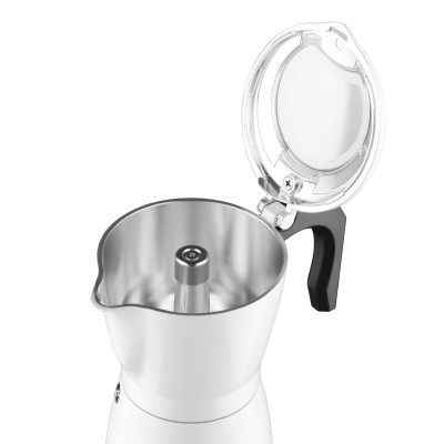 Кавоварка Ardesto електрична гейзерна 0.3л, мелена, білий (CMM-X300W)