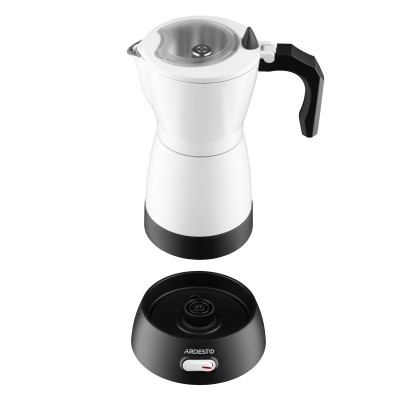 Кавоварка Ardesto електрична гейзерна 0.3л, мелена, білий (CMM-X300W)