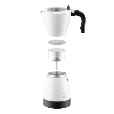 Кавоварка Ardesto електрична гейзерна 0.3л, мелена, білий (CMM-X300W)