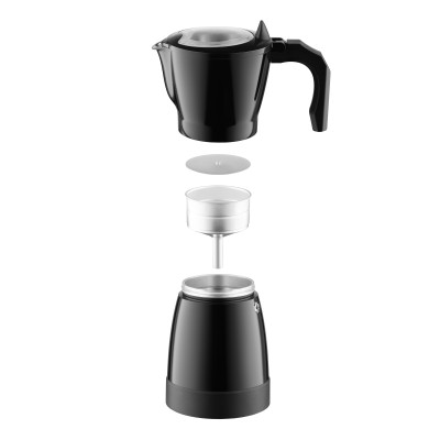 Кавоварка Ardesto електрична гейзерна 0.3л, мелена, чорний (CMM-X300B)