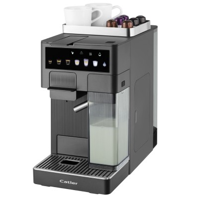 Кавоварка Catler капсульна Renzo 1.6л, капсули, мелена кава, сенсорне керування, автоматичний капучинатор, сірий (ES750GRENZO)