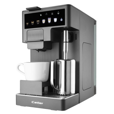 Кавоварка Catler капсульна Renzo 1.6л, капсули, мелена кава, сенсорне керування, автоматичний капучинатор, сірий (ES750GRENZO)