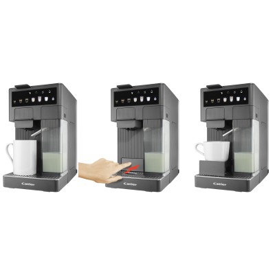 Кавоварка Catler капсульна Renzo 1.6л, капсули, мелена кава, сенсорне керування, автоматичний капучинатор, сірий (ES750GRENZO)