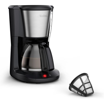 Кавоварка Tefal крапельна Subito 1.25л, мелена, чорно-сріблястий (CM5S1DE0)