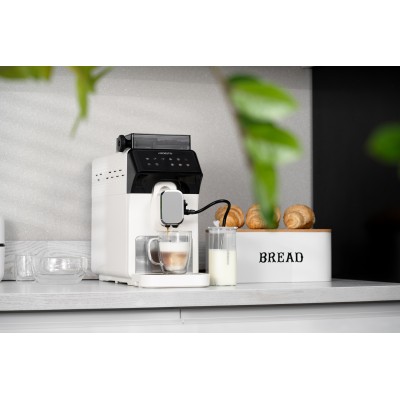 Кавомашина Ardesto, 2л, зерно, автомат.капуч, дисплей, авторецептів -9, біло-чорний (FCM-FA900W)