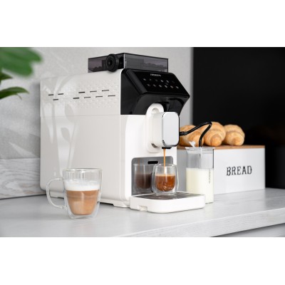 Кавомашина Ardesto, 2л, зерно, автомат.капуч, дисплей, авторецептів -9, біло-чорний (FCM-FA900W)