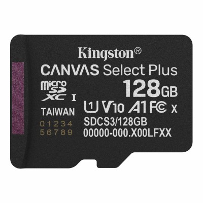 Карта пам'яті Kingston microSD 128GB C10 UHS-I A1 V10 R150MB/s (SDCS3/128GBSP)