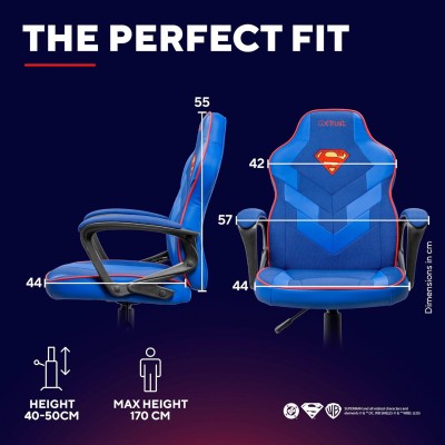 Крісло Trust GXT 703SM Revvo, ПУ шкіра, Foldable Armrests, синій (25741_TRUST)