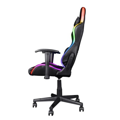 Крісло Trust GXT 716 Rizza, ПУ шкіра, 3D-Armrests, RGB, чорний (25376_TRUST)