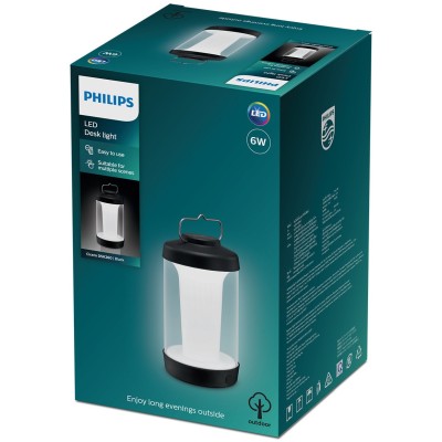 Ліхтар кемпінговий Philips Cicero 6Вт 5000K 4000мАг USB-A IP54 чорний (929003241607)