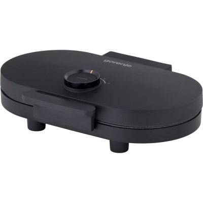 Міні-гриль Gorenje 1200Вт, алюміній, пластина д/вафель, корпус-метал, чорний (WM1200B)