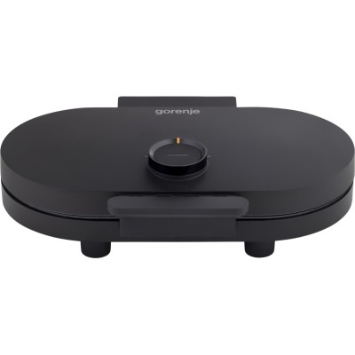 Міні-гриль Gorenje 1200Вт, алюміній, пластина д/вафель, корпус-метал, чорний (WM1200B)