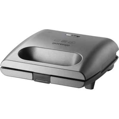 Міні-гриль Gorenje 700Вт, алюміній, 1 пластина-гриль , корпус-пластик+метал, сірий (SM703GCG)