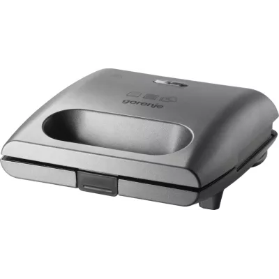 Міні-гриль Gorenje 700Вт, алюміній, 1 пластина-гриль , корпус-пластик+метал, сірий (SM703GCG)