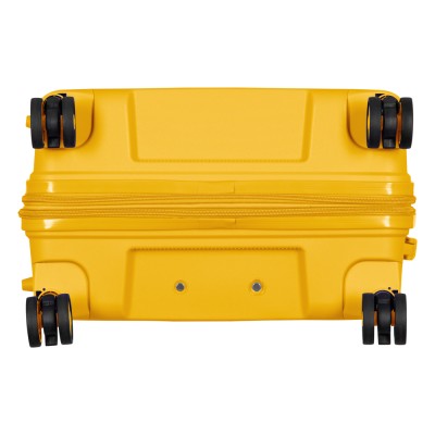 Набір валіз 2E, Aero, поліпропілен, (L+M+S),TSA, 4 колеса, EXP, бурштиново-жовтий (2E-SPP-AERO-SET3-AY)