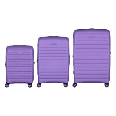 Набір валіз 2E, Aero, поліпропілен, (L+M+S),TSA, 4 колеса, EXP, лавандовий (2E-SPP-AERO-SET3-LV)