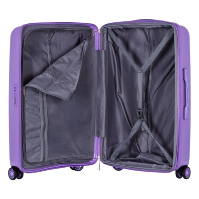 Набір валіз 2E, Aero, поліпропілен, (L+M+S),TSA, 4 колеса, EXP, лавандовий (2E-SPP-AERO-SET3-LV)