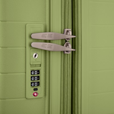 Набір валіз 2E, Aero, поліпропілен, (L+M+S),TSA, 4 колеса, EXP, оливково-зелений (2E-SPP-AERO-SET3-MG)