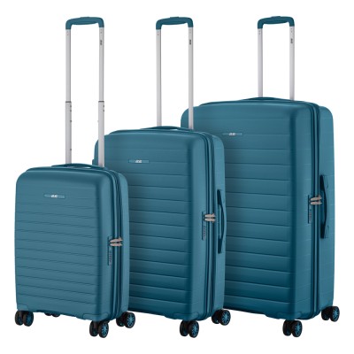 Набір валіз 2E, Aero, поліпропілен, (L+M+S),TSA, 4 колеса, EXP, синій (2E-SPP-AERO-SET3-TB)