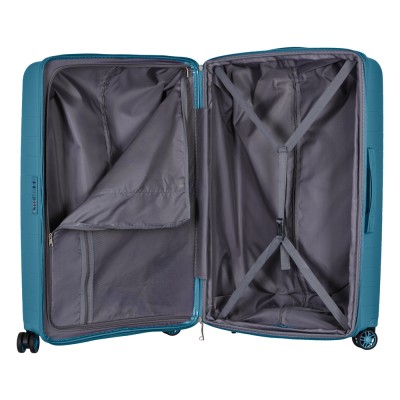 Набір валіз 2E, Aero, поліпропілен, (L+M+S),TSA, 4 колеса, EXP, синій (2E-SPP-AERO-SET3-TB)