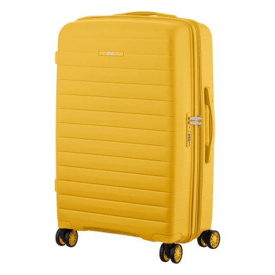 Набір валіз 2E, Aero, поліпропілен, (M+S),TSA, 4 колеса, EXP, бурштиново-жовтий (2E-SPP-AERO-SET2-AY)