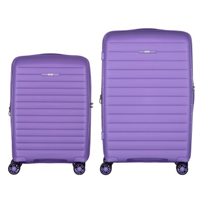 Набір валіз 2E, Aero, поліпропілен, (M+S),TSA, 4 колеса, EXP, лавандовий (2E-SPP-AERO-SET2-LV)