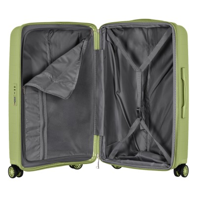 Набір валіз 2E, Aero, поліпропілен, (M+S),TSA, 4 колеса, EXP, оливково-зелений (2E-SPP-AERO-SET2-MG)