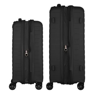 Набір валіз 2E, Aero, поліпропілен, (M+S),TSA, 4 колеса, EXP, чорний (2E-SPP-AERO-SET2-BK)