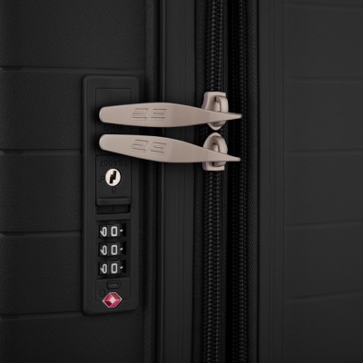 Набір валіз 2E, Aero, поліпропілен, (M+S),TSA, 4 колеса, EXP, чорний (2E-SPP-AERO-SET2-BK)