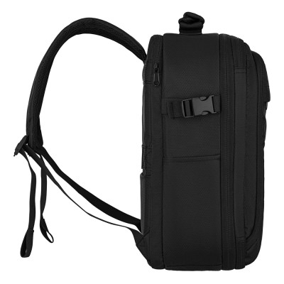 Набір валіз 2E, Trek, (L+M+S), TSA, 4 колеса, + 3 рюкзаки Cabin (2E-BPET-CABIN-BK), поліестр, чорний (2E-SPE-TREK-SET6-BK)