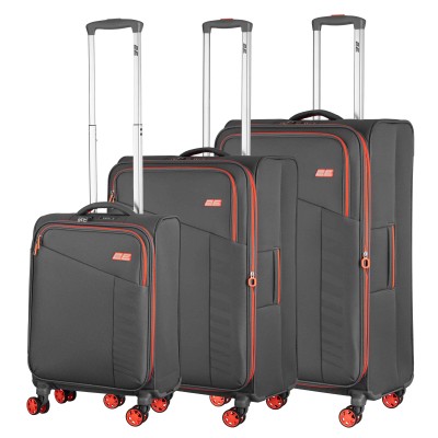 Набір валіз 2E, Trek, (L+M+S), TSA, 4 колеса, + 3 рюкзаки Cabin (2E-BPET-CABIN-GR), поліестр, сірий (2E-SPE-TREK-SET6-GR)