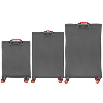 Набір валіз 2E, Trek, (L+M+S), TSA, 4 колеса, + 3 рюкзаки Cabin (2E-BPET-CABIN-GR), поліестр, сірий (2E-SPE-TREK-SET6-GR)