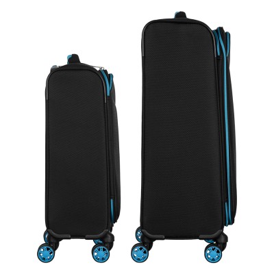 Набір валіз 2E, Trek, (M+S), TSA, 4 колеса, + 2 рюкзаки Cabin (2E-BPET-CABIN-BK), поліестр, чорний (2E-SPE-TREK-SET4-BK)