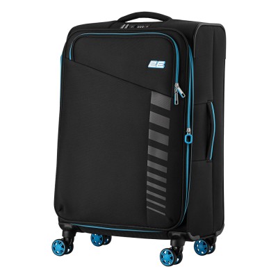 Набір валіз 2E, Trek, (M+S), TSA, 4 колеса, + 2 рюкзаки Cabin (2E-BPET-CABIN-BK), поліестр, чорний (2E-SPE-TREK-SET4-BK)