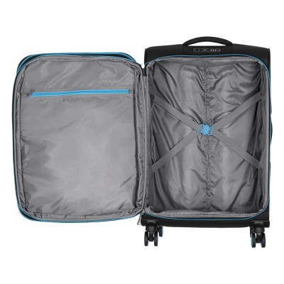 Набір валіз 2E, Trek, (M+S), TSA, 4 колеса, + 2 рюкзаки Cabin (2E-BPET-CABIN-BK), поліестр, чорний (2E-SPE-TREK-SET4-BK)