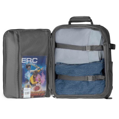 Набір валіз 2E, Trek, (M+S), TSA, 4 колеса, + 2 рюкзаки Cabin (2E-BPET-CABIN-GR), поліестр, сірий (2E-SPE-TREK-SET4-GR)