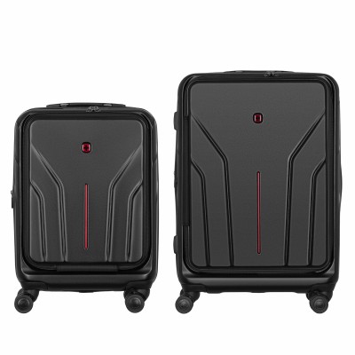 Набір валіз Wenger Amplix Hardside, полікарбонат, (S+M), TSA, 4 колеса, EXP, чорний (653332)